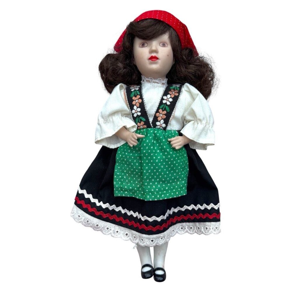 DANBURY MINT Dolls of The World - ITALY - Vtg 90s Porcelain Real Clothes Retired